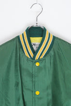 画像をギャラリービューアに読み込む, MADE IN USA 80&#39;S NYLON STADIUM JACKET / GREEN/YELLOW [SIZE: M USED]
