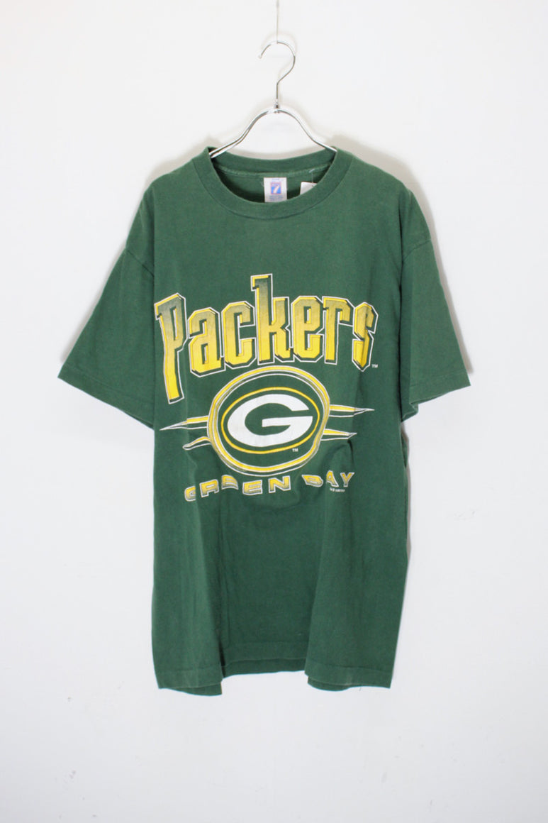 MADE IN USA 90'S NFL GREEN BAY PACKERS T-SHIRT / GREEN [SIZE: L USED]