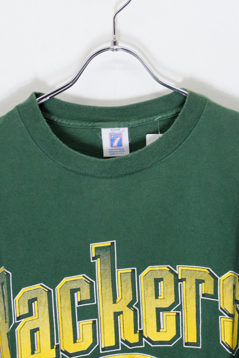 MADE IN USA 90'S NFL GREEN BAY PACKERS T-SHIRT / GREEN [SIZE: L USED]