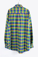 画像をギャラリービューアに読み込む, 90&#39;S L/S CHECK SHIRT / YELLOW/BLUE [SIZE: XL相当 USED]
