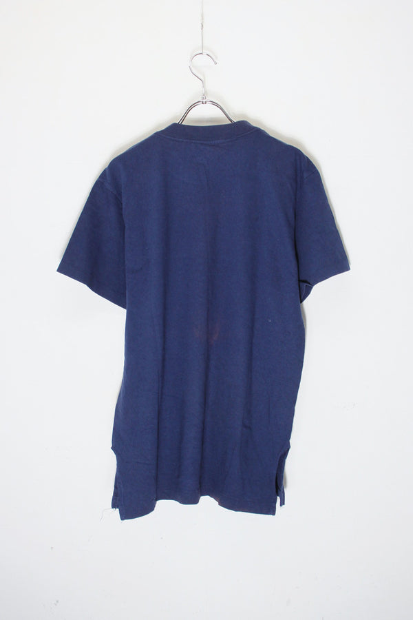 MADE IN USA 91'S S/S NY YANKEES PRINT POCKET T-SHIRT / NAVY [SIZE: M USED]