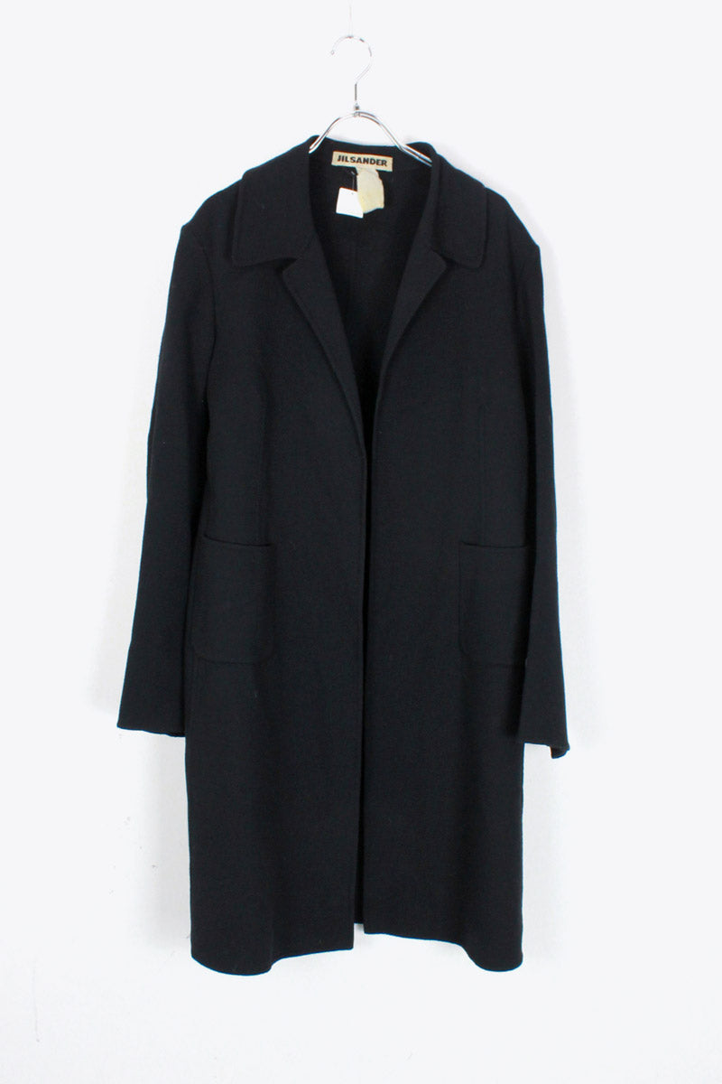 MADE IN ITALY WOOL LONG COAT / BLACK [SIZE: 34(M相当) USED]