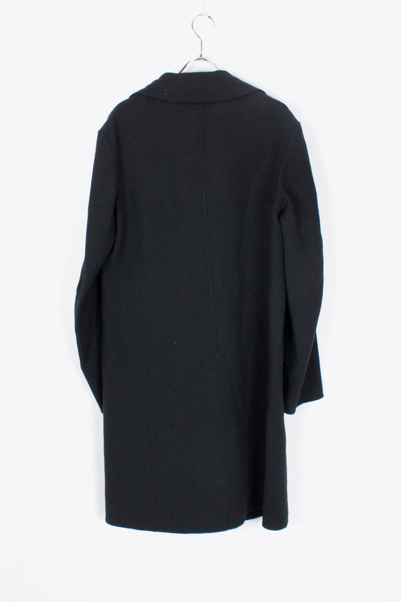 MADE IN ITALY WOOL LONG COAT / BLACK [SIZE: 34(M相当) USED]