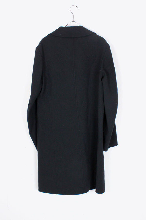 MADE IN ITALY WOOL LONG COAT / BLACK [SIZE: 34(M相当) USED]