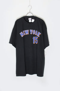 MADE IN USA 90'S S/S MBL NY METS 15 T-SHIRT / BLACK [SIZE: XL DEADSTOCK/NOS]