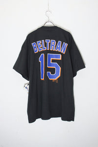 MADE IN USA 90'S S/S MBL NY METS 15 T-SHIRT / BLACK [SIZE: XL DEADSTOCK/NOS]